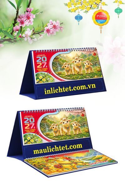 In Lịch để bàn 13 tờ 12 Con Giáp