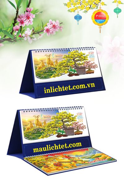 In Lịch để bàn 13 tờ Bonsai Tài Lộc