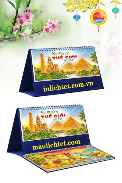 In Lịch để bàn 13 tờ Cảnh Đẹp Thế Giới
