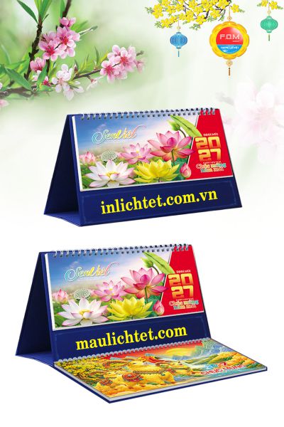 In Lịch để bàn 13 tờ Hoa Sen
