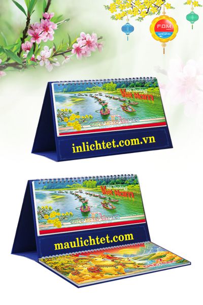 In Lịch để bàn 13 tờ Phong Cảnh Việt Nam