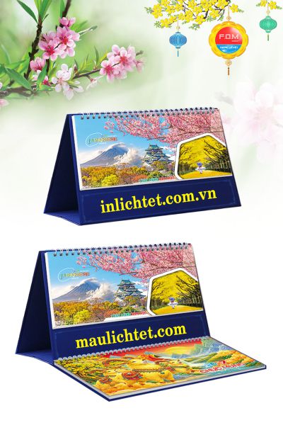 In Lịch để bàn 13 tờ Sắc Màu Nhật Bản