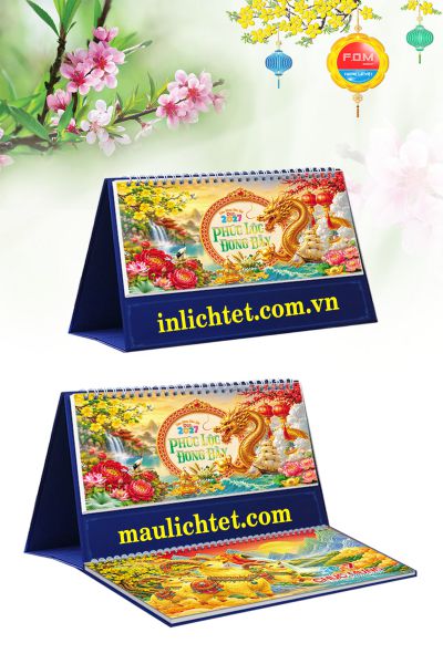 In Lịch để bàn 13 tờ Tết Đong Đầy