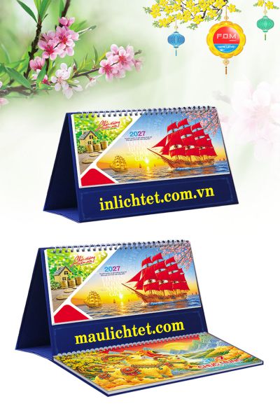 In Lịch để bàn 13 tờ Thuận Buồm Xuôi Gió