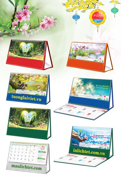 In Lịch để bàn 15 tờ Ký Ức Tuổi Thơ