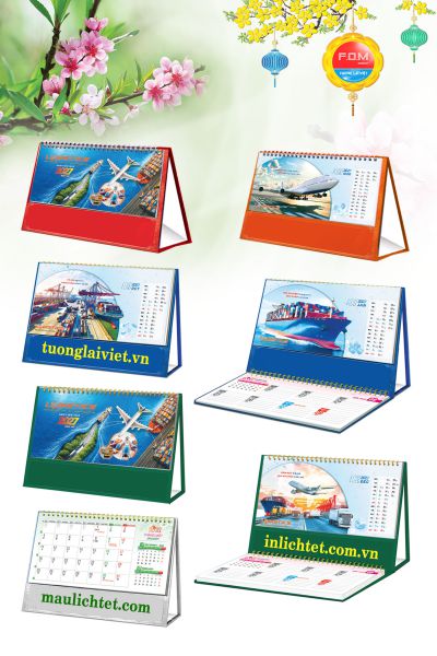 In Lịch để bàn 15 tờ Logistics Vận Chuyển