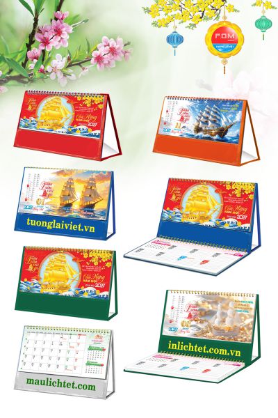 In Lịch để bàn 15 tờ Thuận Buồm Xuôi Gió