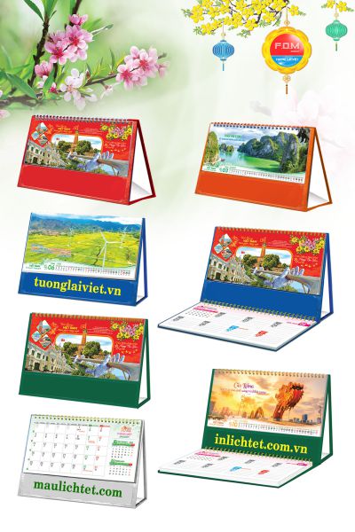 In Lịch để bàn 15 tờ Vinh Quang Việt Nam
