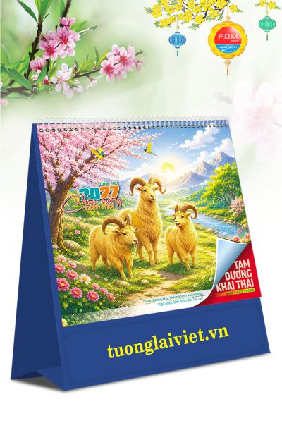 In Lịch để bàn đứng Con Giáp Tài Lộc