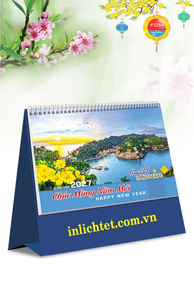 In Lịch bàn đứng Danh Lam Thắng Cảnh
