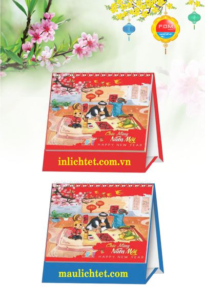 In Lịch bàn đứng Ngày Tết Sum Vầy