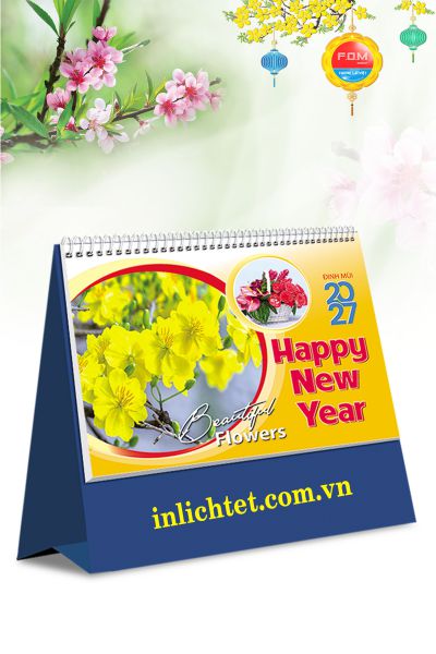 In Lịch bàn đứng Nghệ Thuật Cắm Hoa