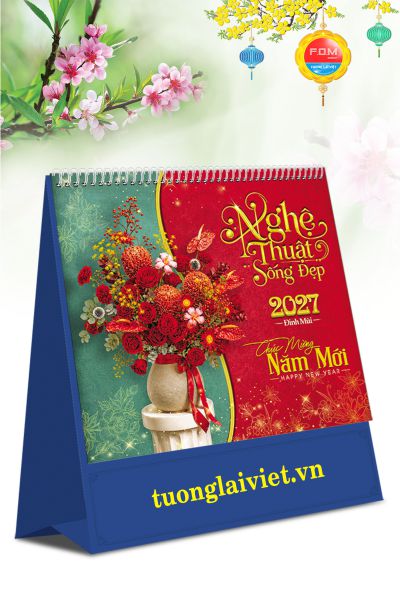 In Lịch bàn đứng Nghệ Thuật Sống