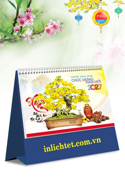 In Lịch để bàn đứng Phong Thủy Trà Đạo