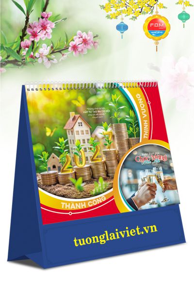 In Lịch để bàn đứng Thành Công Thịnh Vượng