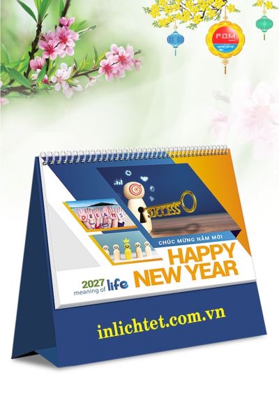 In Lịch để bàn đứng Ý Nghĩa Cuộc Sống