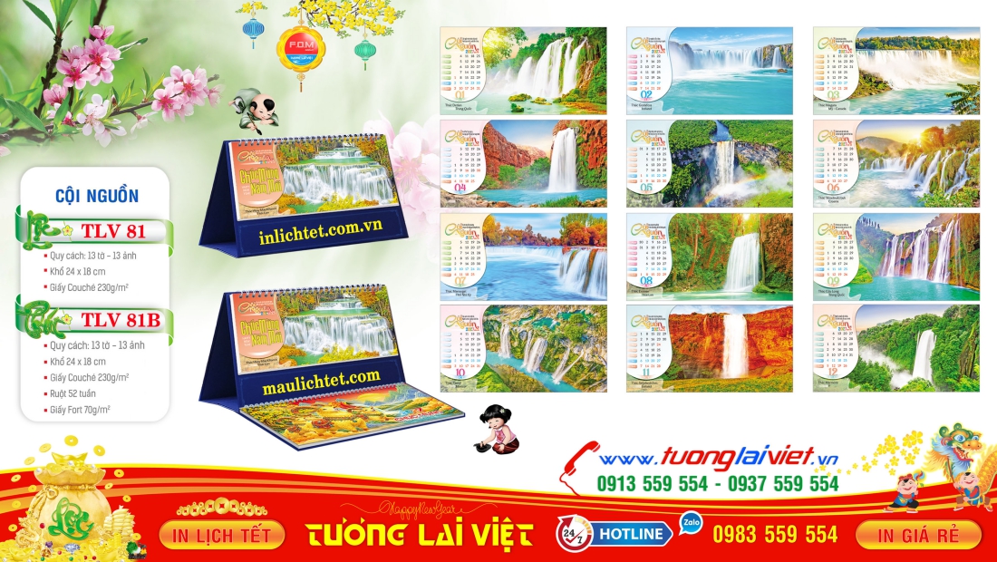 Lịch để bàn 13 tờ Cội Nguồn